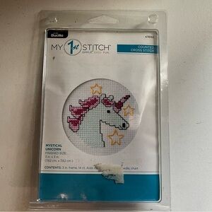 Bucilla My 1st Stitch Cross Stitch Kit Unicorn New